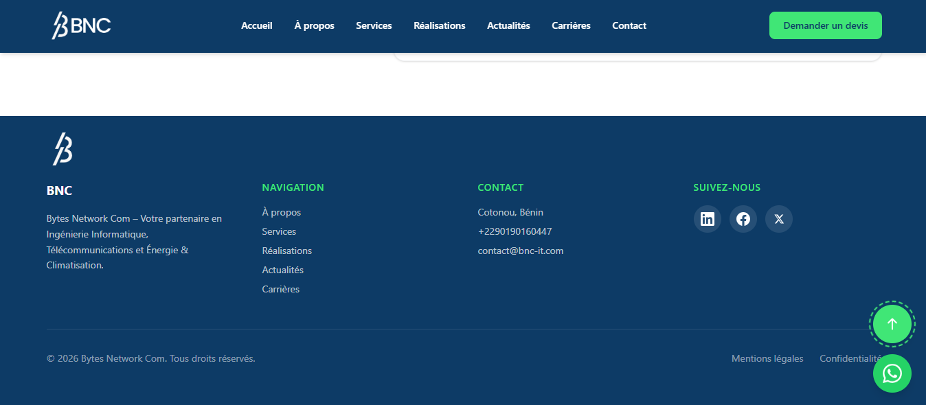 Développement site vitrine